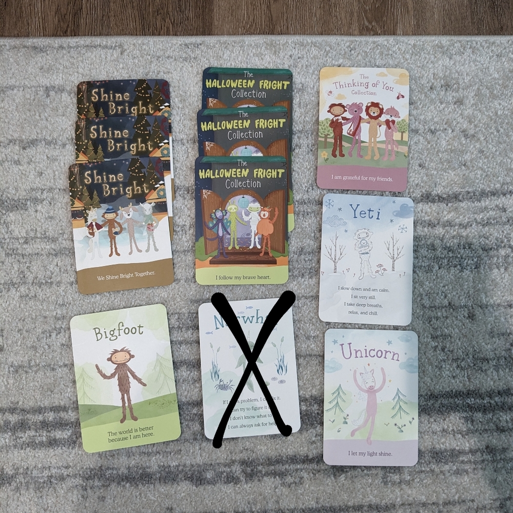 Slumberkins various affirmation cards